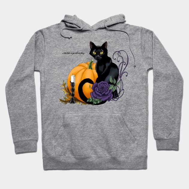 Little Black Cat Hoodie by tigressdragon